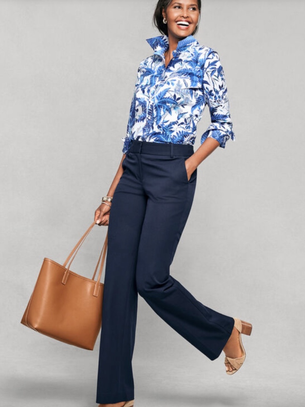 Talbots Khaki Newport Pants, 14